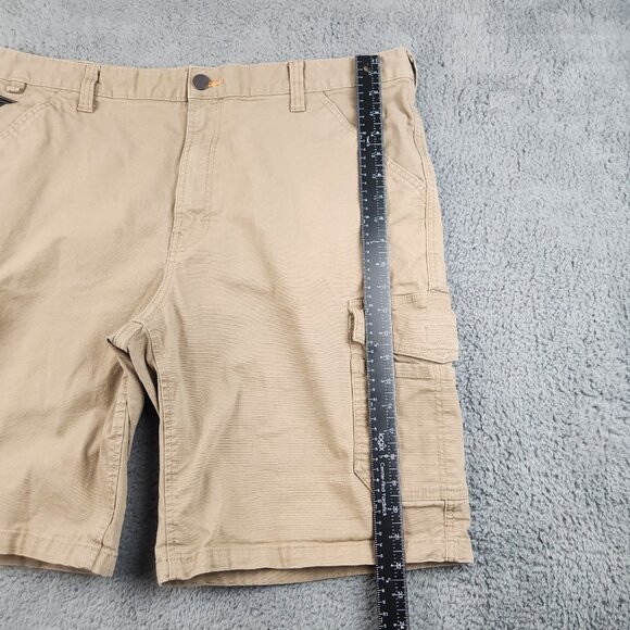 Ariat Shorts Men's 40 Khaki Tan M4 Rebar Relaxed Fit Cargo Casual Workwear 10" - Picture 5 of 12